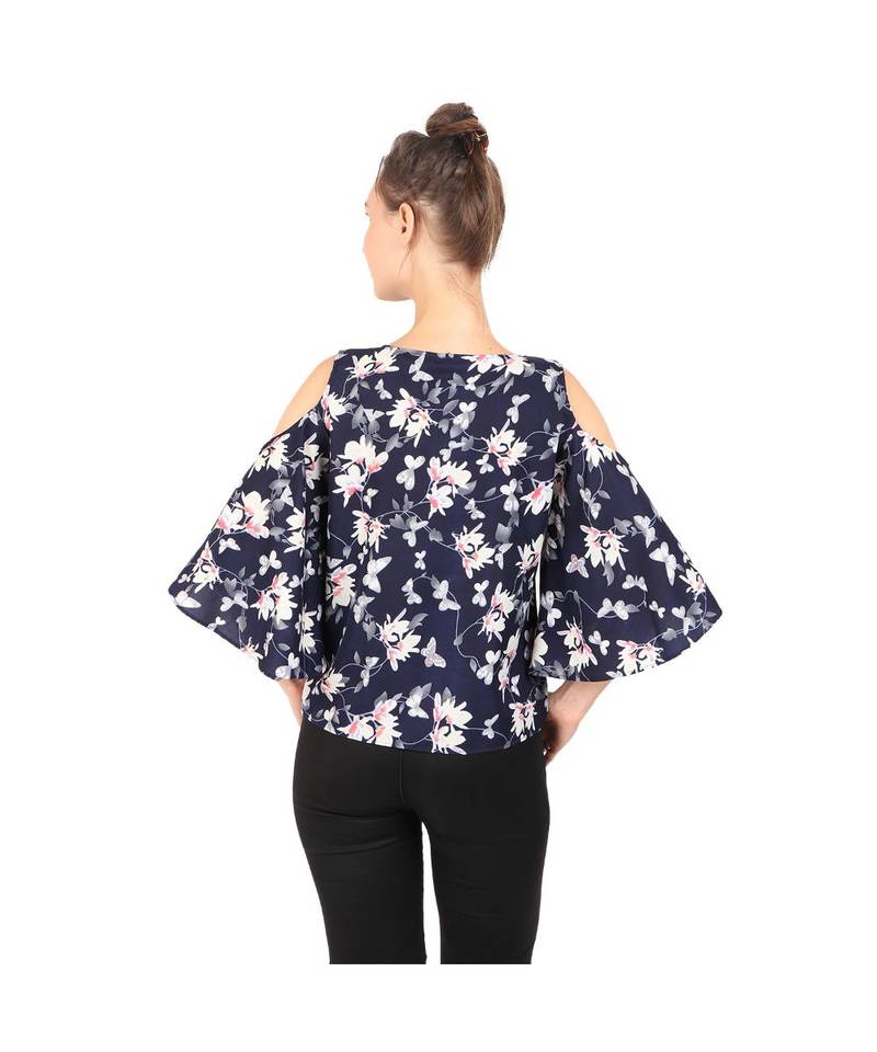 multicolor plain crepe tops