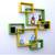 multicolor WALL rack shelf set of 6 interscting wall shelves