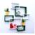 multicolor WALL rack shelf set of 6 interscting wall shelves