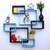 multicolor WALL rack shelf set of 6 interscting wall shelves