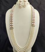 White pearl necklace-sets