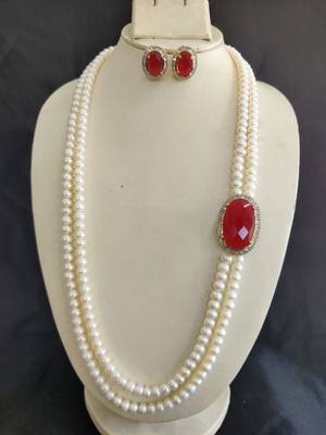 White pearl necklace-sets 1
