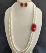 White pearl necklace-sets