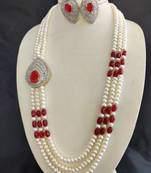 White pearl necklace-sets