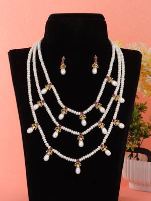 White pearl necklace-sets 1