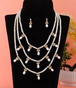 White pearl necklace-sets