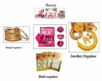 atorakushon Pink Make Up Pouch Jewellery Cosmetic Organizer Necklace Pouches Traveling Kit for Women's 3