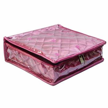 Purple Make Up Pouch Jewellery Cosmetic Organizer Necklace Pouches Traveling Kit for Women's 2