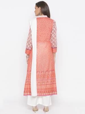 Peach abstract print cotton salwar 3