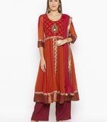 Copper embroidered georgette salwar