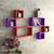 multicolor Wall Shelf Set of Six Cube Rectangle Designer Wall Rack Shelves
