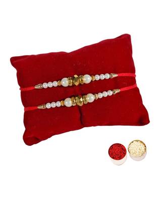 Beautiful Dhaga Rakhi Set with Roli Tika for Brother (2 Rakhi) 1