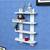 white MDF white Laminated Ladder Shape 4 Tier Designer Wall Rack Shelf