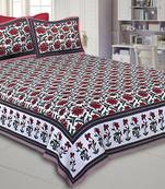 Texstylers Pure Cotton Jaipuri Print 150 TC Queen Size Bedsheet with 2 Pillow Covers