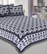 Texstylers Pure Cotton Jaipuri Print 150 TC Queen Size Bedsheet with 2 Pillow Covers