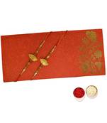 Beautiful Desinger Shankh Rakhi Set with Roli Tika for Brother (2 Rakhi)