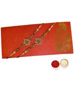 Beautiful Designer Rakhi Set with Pearl and Kundan Work alongwith Roli Tika for Brother (2 Rakhi)