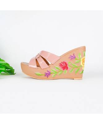 Fiorella Hand Embroidered Wedges 3