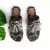 Black and White Snake Print Tassle Flats