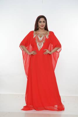 Dubai Kaftan Women Dress Long Gown Farasha Wear Jalabiya Islamic dress Magribi wear 2