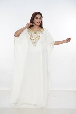 Dubai Kaftan Women Dress Long Gown Farasha Wear Jalabiya Islamic dress Magribi wear 2