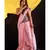 Stunning khadi slub cotton saree in prettiest pink with silver threadwork border
