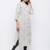 Women's  Grey Cotton Gold Printed A-line Kurta