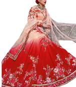 Multi Coloured Dupion Silk Embroidered Lehenga Choli With Dupatta
