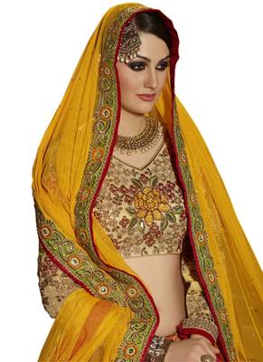 Magenta Coloured Dupion Silk Embroidered Lehenga Choli With Dupatta 2