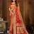 Yellow woven banarasi saree with blouse