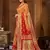 Yellow woven banarasi saree with blouse