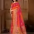 Orange woven silk blend  saree with blouse