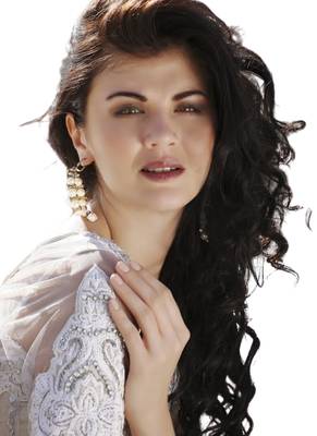 White Embroidered Net semi stitched salwar with dupatta 2