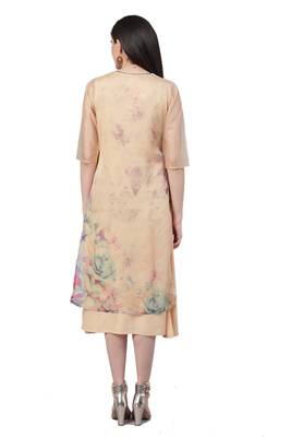 Beige printed rayon ethnic-kurtis 2