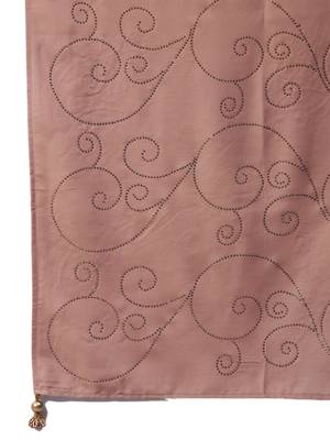 Beige plain satin long-kurtis 3