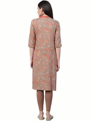 Grey printed rayon ethnic-kurtis 2