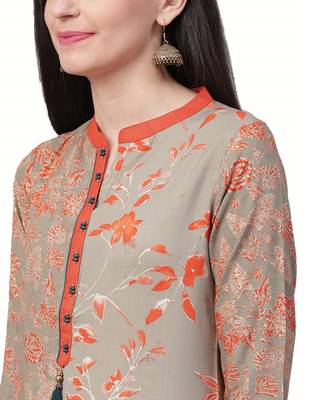 Grey printed rayon ethnic-kurtis 4