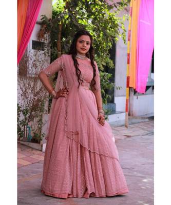 Mukesh Badla Work type Lahenga Choli 1