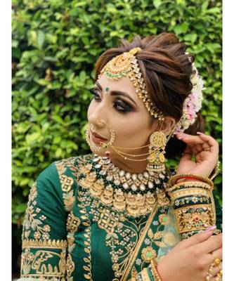 Green Colour Bridal Lahenga Choli Heavy Work 2