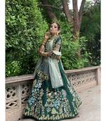 Green Colour Bridal Lahenga Choli Heavy Work