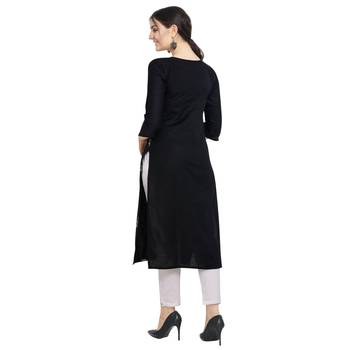 Black printed cotton ethnic-kurtis 3