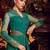 Dark-cyan embroidered net salwar