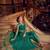Dark-cyan embroidered net salwar