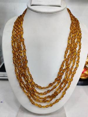 Brown jade necklaces 1