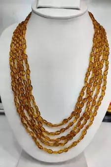 Brown jade necklaces