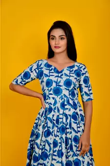 INDIGO BLUE ANARKALI PALAZZO SET