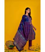 BLUE BLOCK PRINT SUIT SET