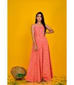 ORANGE PRINTES MAXI DRESS