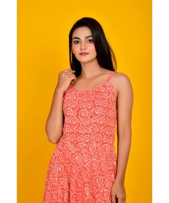 ORANGE PRINTES MAXI DRESS 3