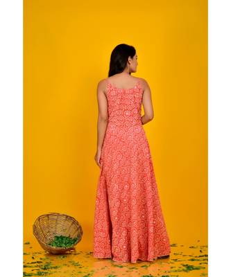 ORANGE PRINTES MAXI DRESS 4